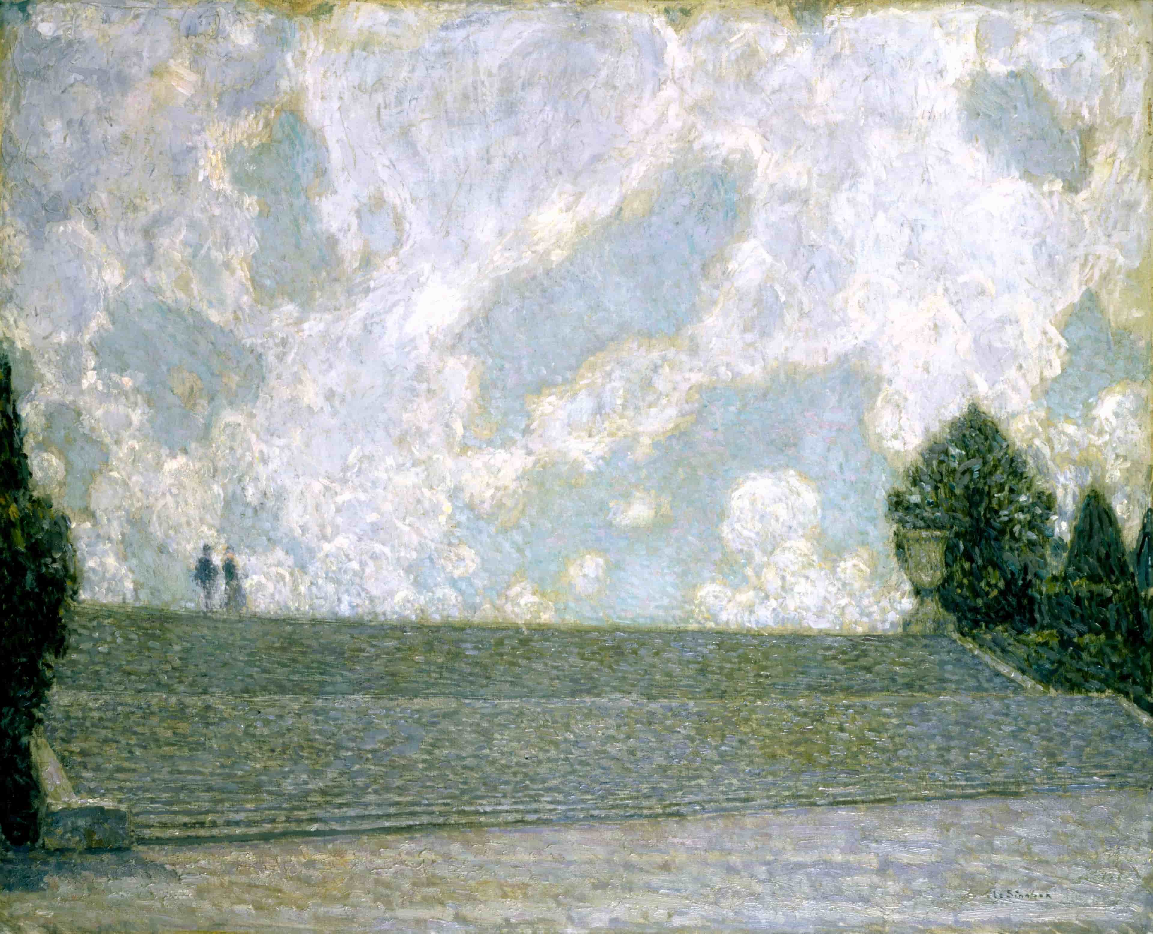 Les Marches du Palais Versailles, Henri Le Sidaner – 1925